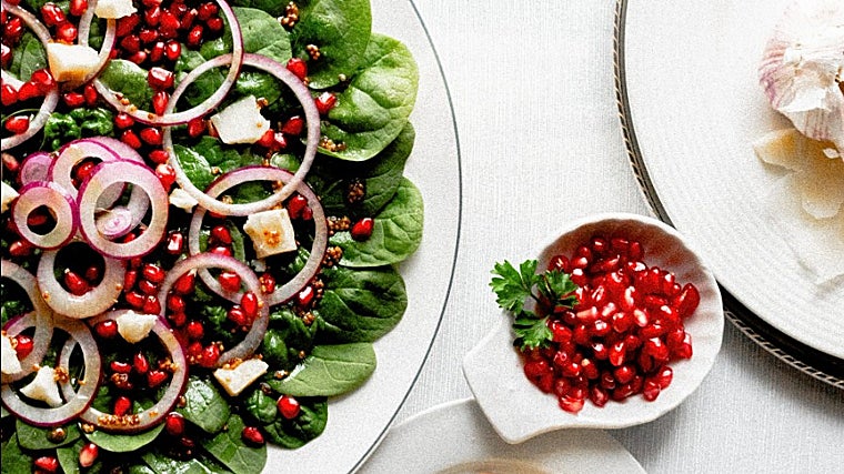 Ensalada de espinacas del restaurante Almudaina