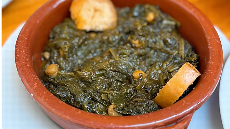 Espinacas con garbanzos de Bodeguita Romero