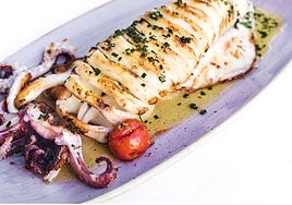 Calamar a la plancha de El Refectorium, uno de nuestros recomendados para comer en La Malagueta