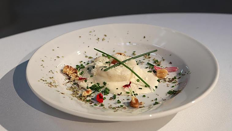 Sorrentino stuffed with mozzarella, quince, parmesan, cheese sauce and walnuts from La Bicicleta restaurant