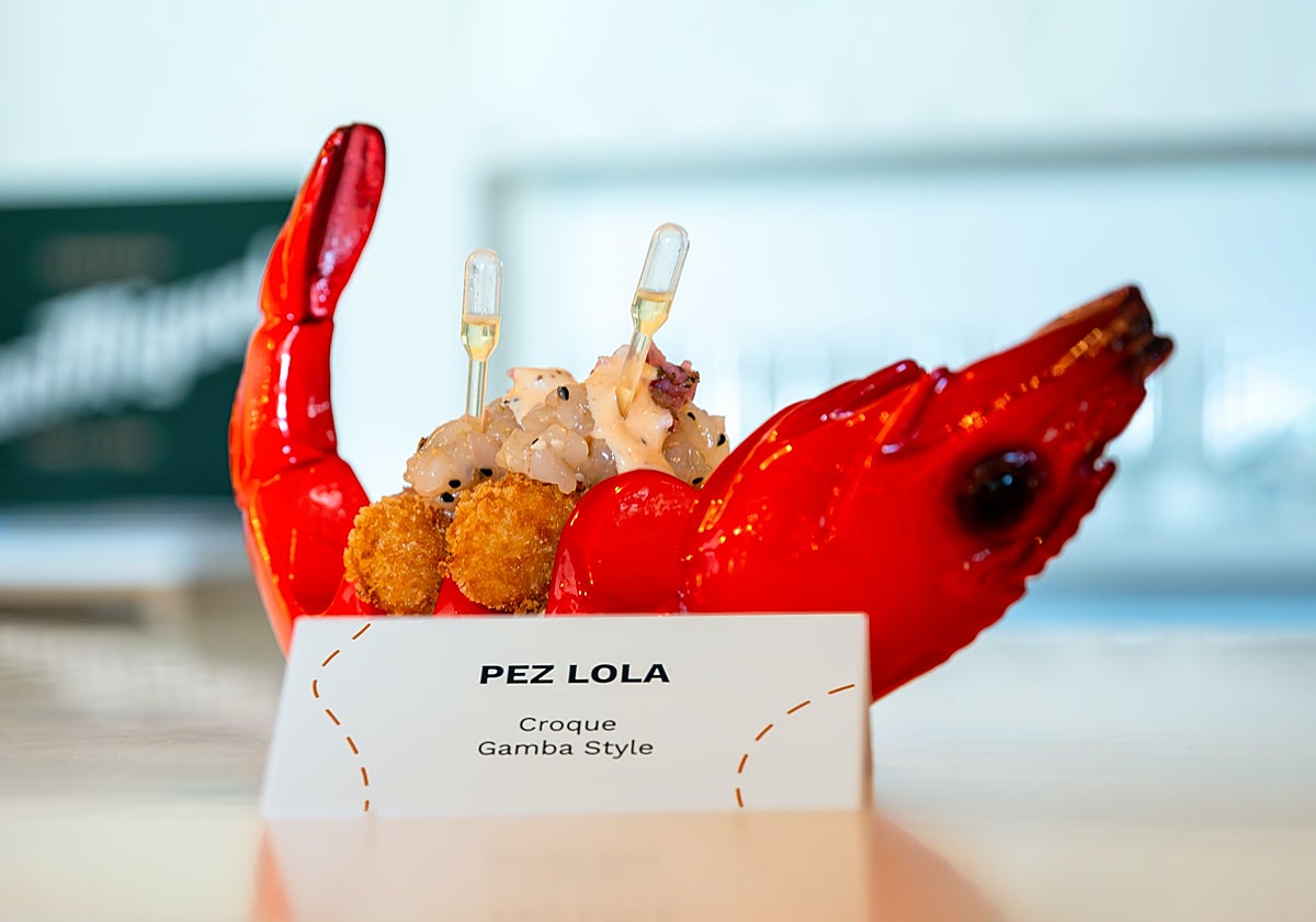 La 'croque gamba style' de Pez Lola, ganadora de la ruta de la tapa 'Sentir Málaga' y representante oficial en Madrid Fusión