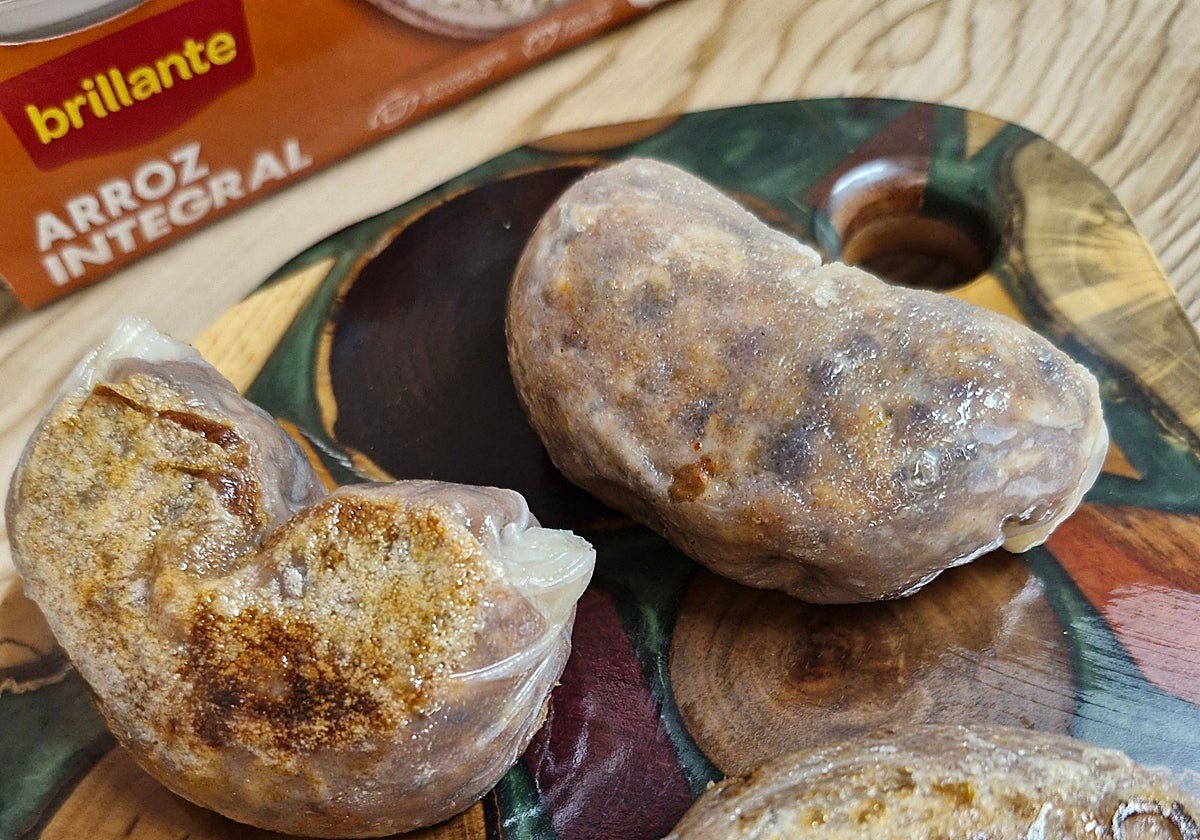 Falsa morcilla con arroz integral Brillante y alubias