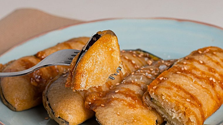 Berenjenas fritas en Bodegas Mezquita (Córdoba)