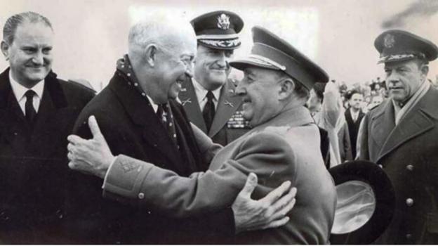 Franco y Eisenhower, en uno de sus encuentros en la década de 1950