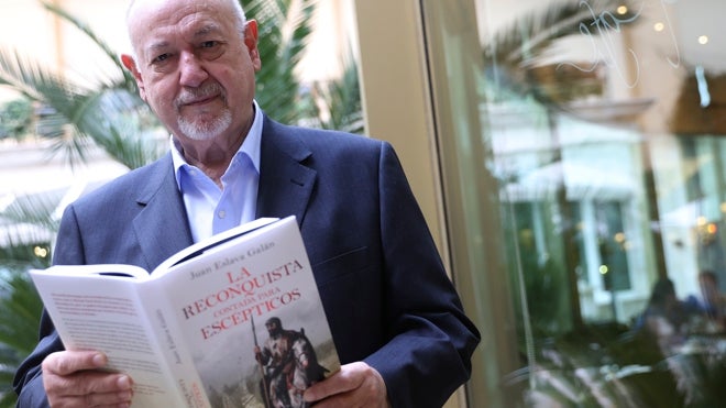 Juan Eslava Galán, después de la entrevista