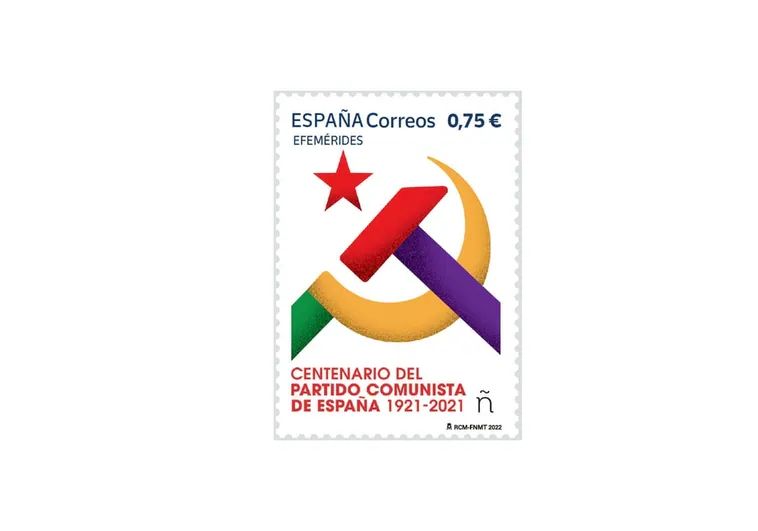 Correos se olvida de la historia más negra del Partido Comunista y lanza un sello para conmemorar su centenario