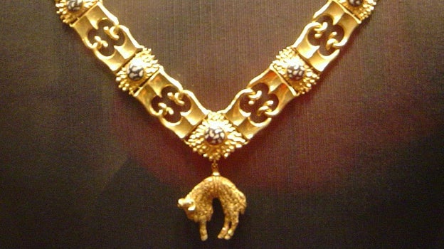 Collar de la Orden del Toisón de Oro austríaca, conservado en la Cámara del Tesoro en Viena.