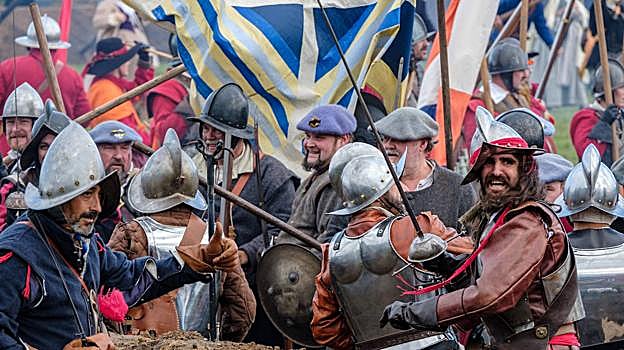 Recreación del asedio de Groenlo.