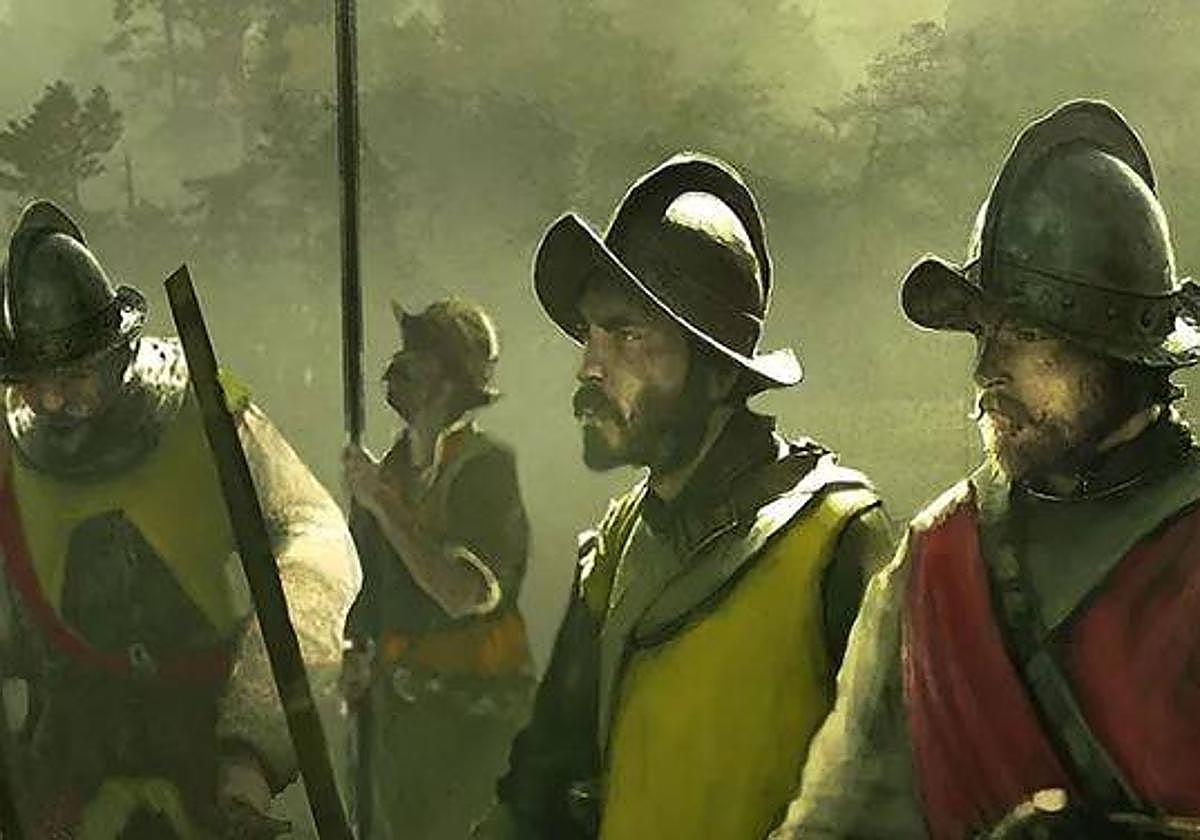 Boceto del videojuego 'Conquistadores'.