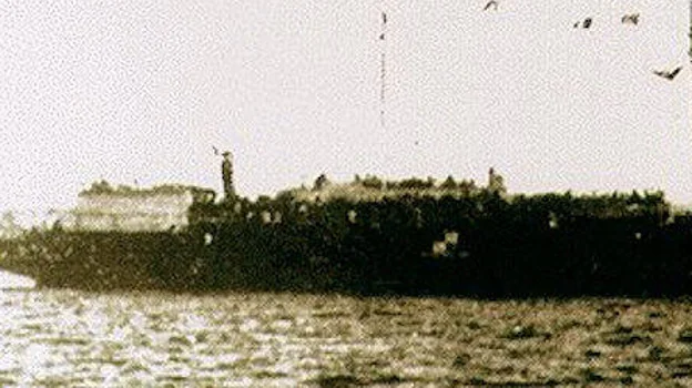 Alleged photograph of the Struma in the Turkish port