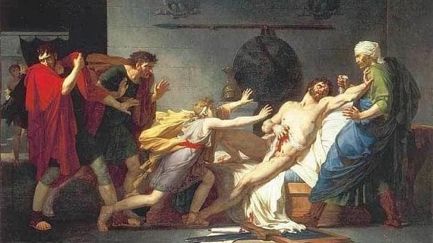 La muerte de Catón, por Pierre-Narcisse Guérin