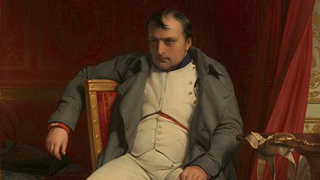 'Napoleón abdicando en Fontainebleau', cuadro de Paul Delaroche de 1846