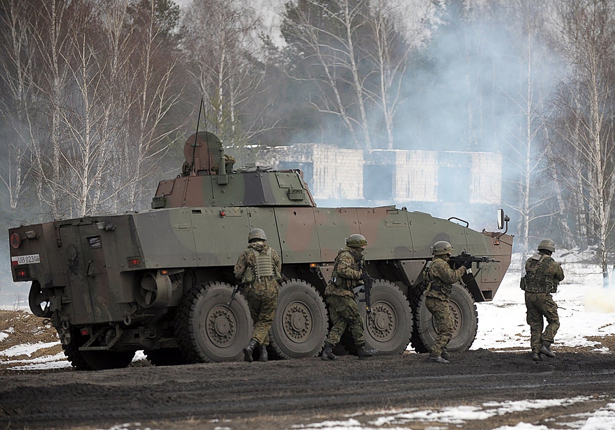 Fuerzas polacas, parte de unas fuerzas armadas que cuentan con 123.000 hombres, durante unos ejercicios