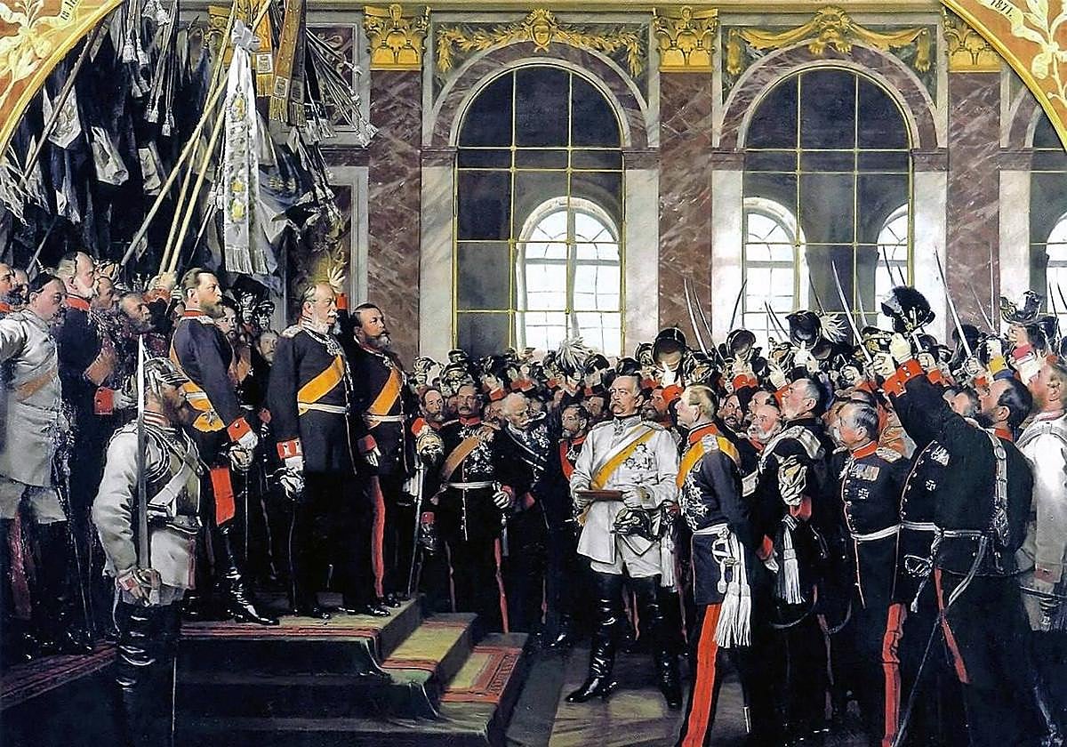 Proclamación del Imperio alemán en Versalles.