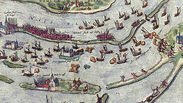 Grabado de la Batalla de Empel, por Frans Hogenberg