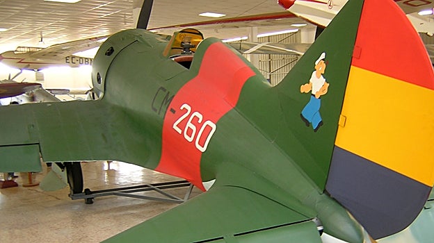 I-16 expuesto en el Museo del Aire de Cuatro Vientos, en Madrid