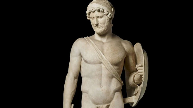 El emperador Adriano, ataviado como Marte