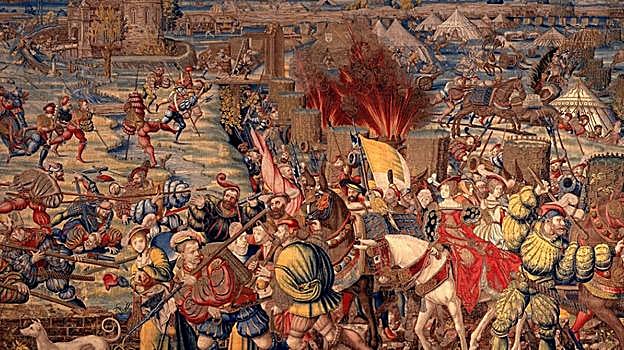 La batalla de Pavía (1525), en la que los españoles vencieron a los franceses.