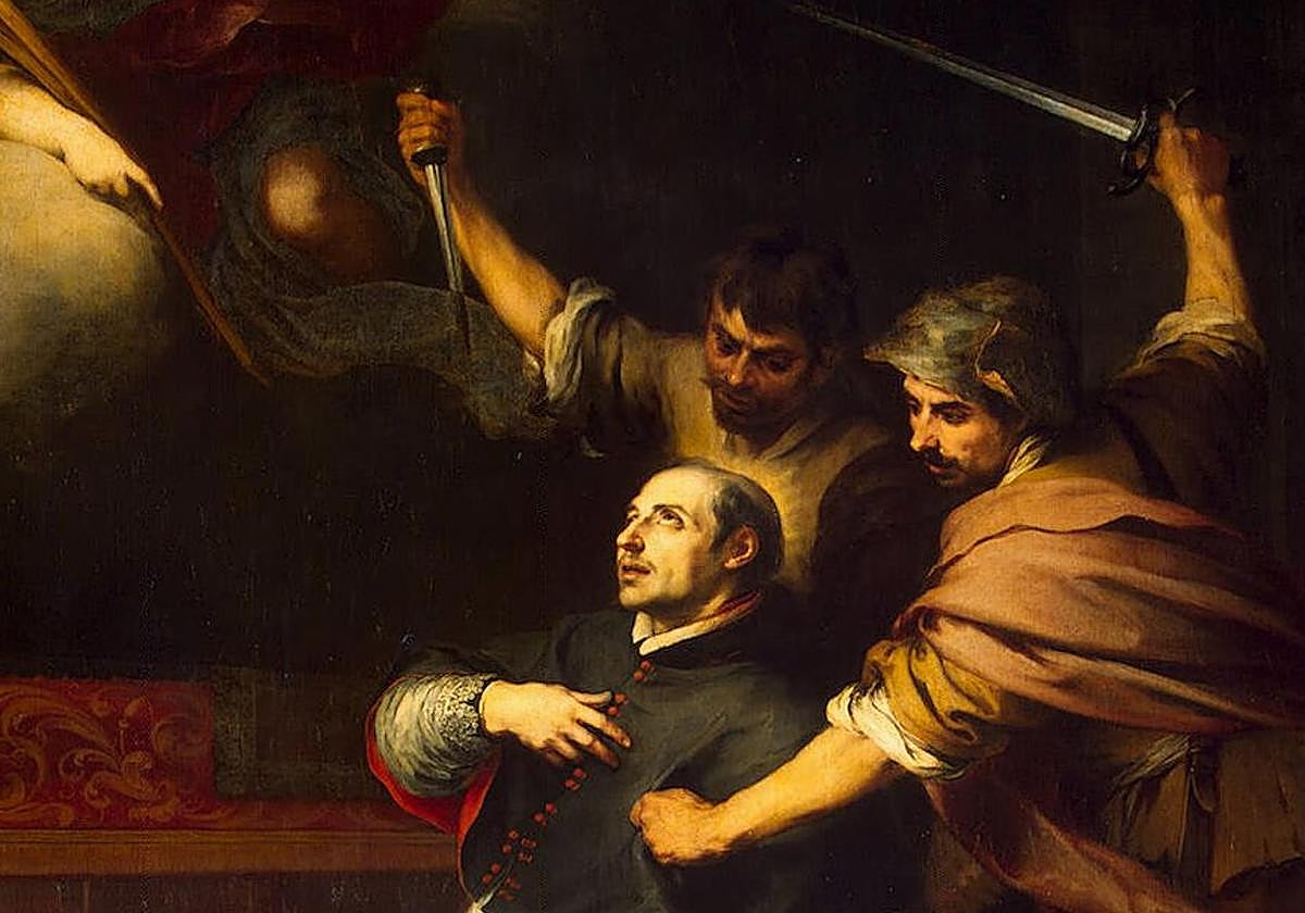 Cuadro de Murillo que representa el asesinato de un inquisidor.