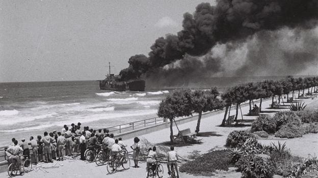 Ben Gurion ordenó abrir fuego frente a las costas de Tel Aviv el 22 de junio de 1948 contra el Altalena, repleto de voluntarios del Irgún