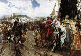 La rendición de Granada, pintada por Pradilla
