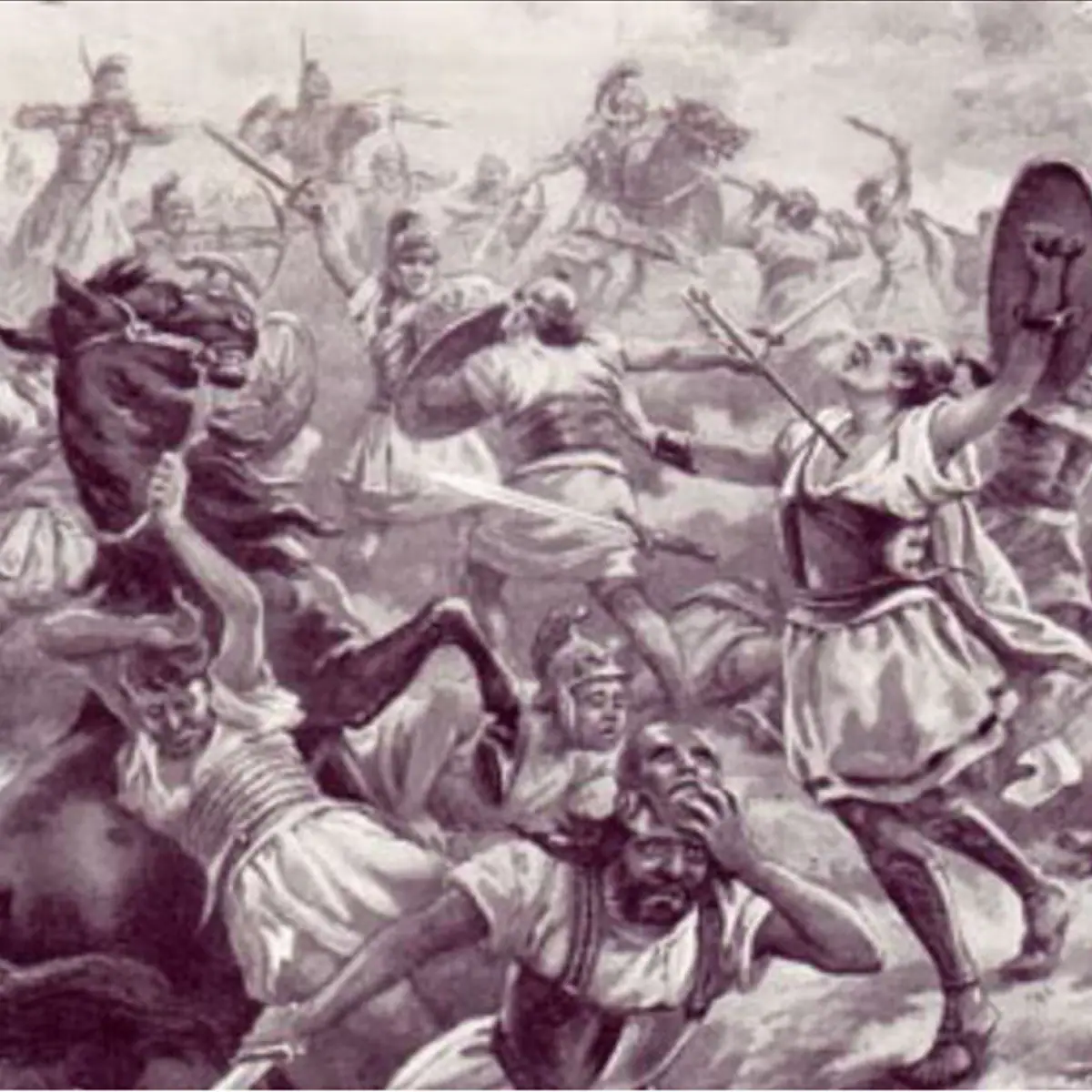 Representación de la muerte de Indíbil a manos de los romanos