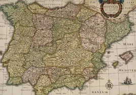 Un mapa antiguo de la Península Ibérica