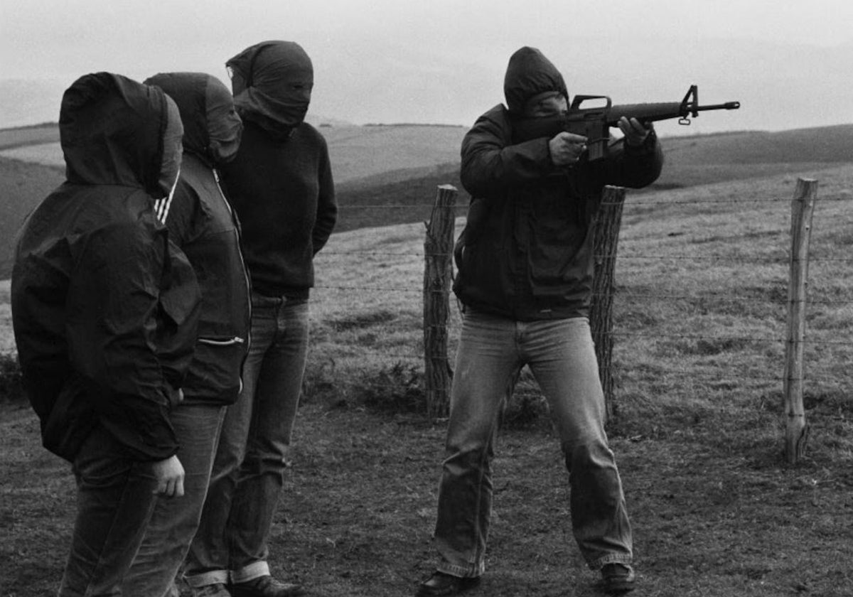 Entrenamiento de un comando de ETA, en 1978