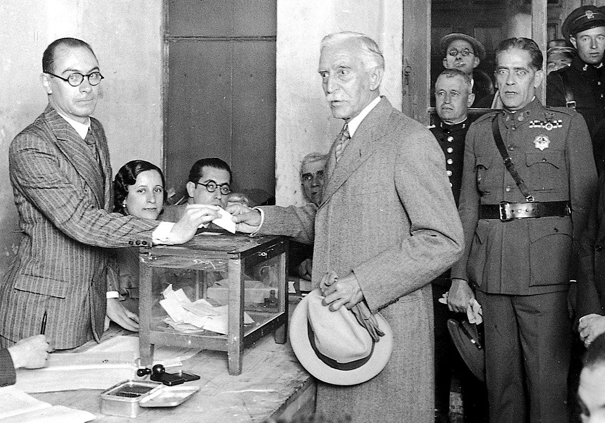 Francesc Macia, durante las elecciones de abril de 1931