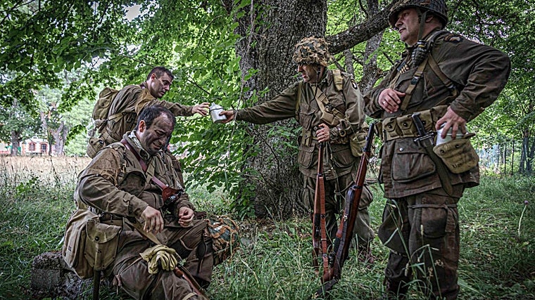 Patrulla de paracaidistas americanos