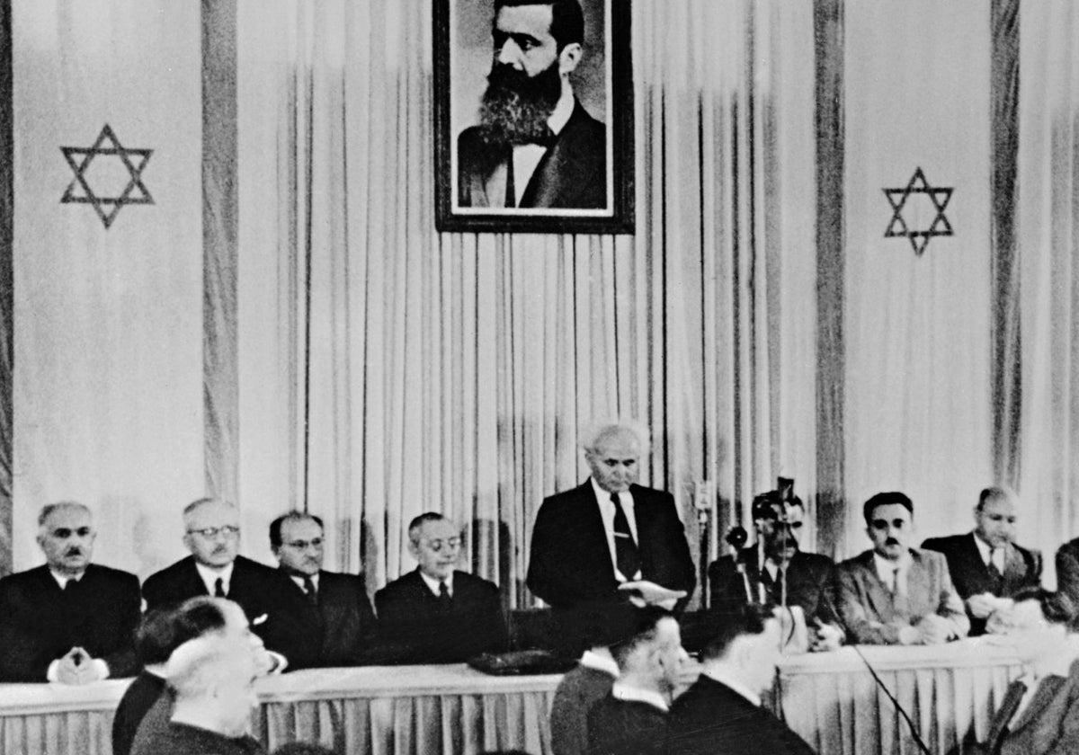 Proclamación del Estado de Israel en 1948