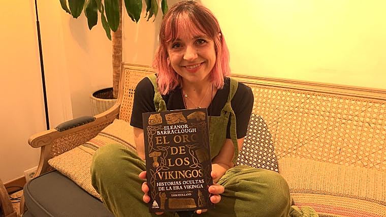 The author during an interview in Madrid