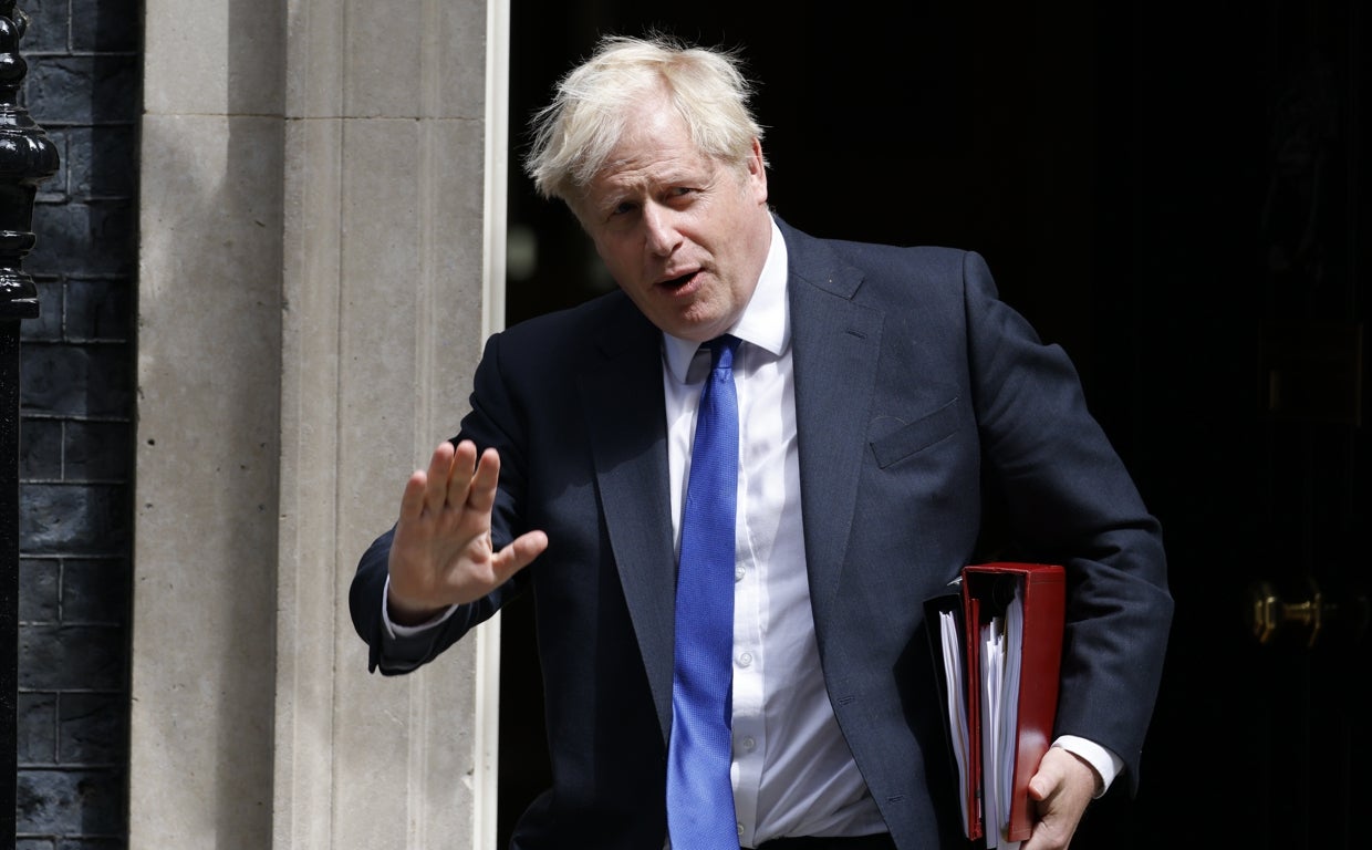 Boris Johnson, este miércoles sale del número 10 de Dowing Street