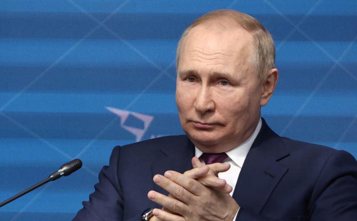 El presidente ruso, Valdímir Putin, durante su intervención esta semana en un 'think tank' en Moscú