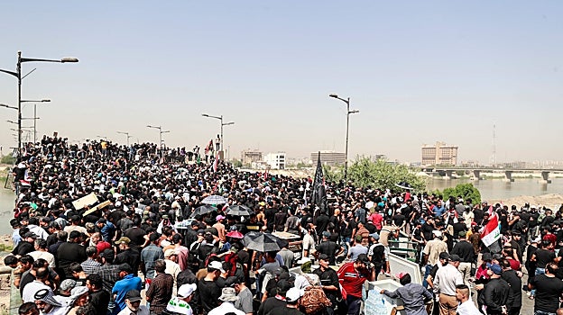 Imagen de las calles de Bagdad el sábado 30 de julio.
