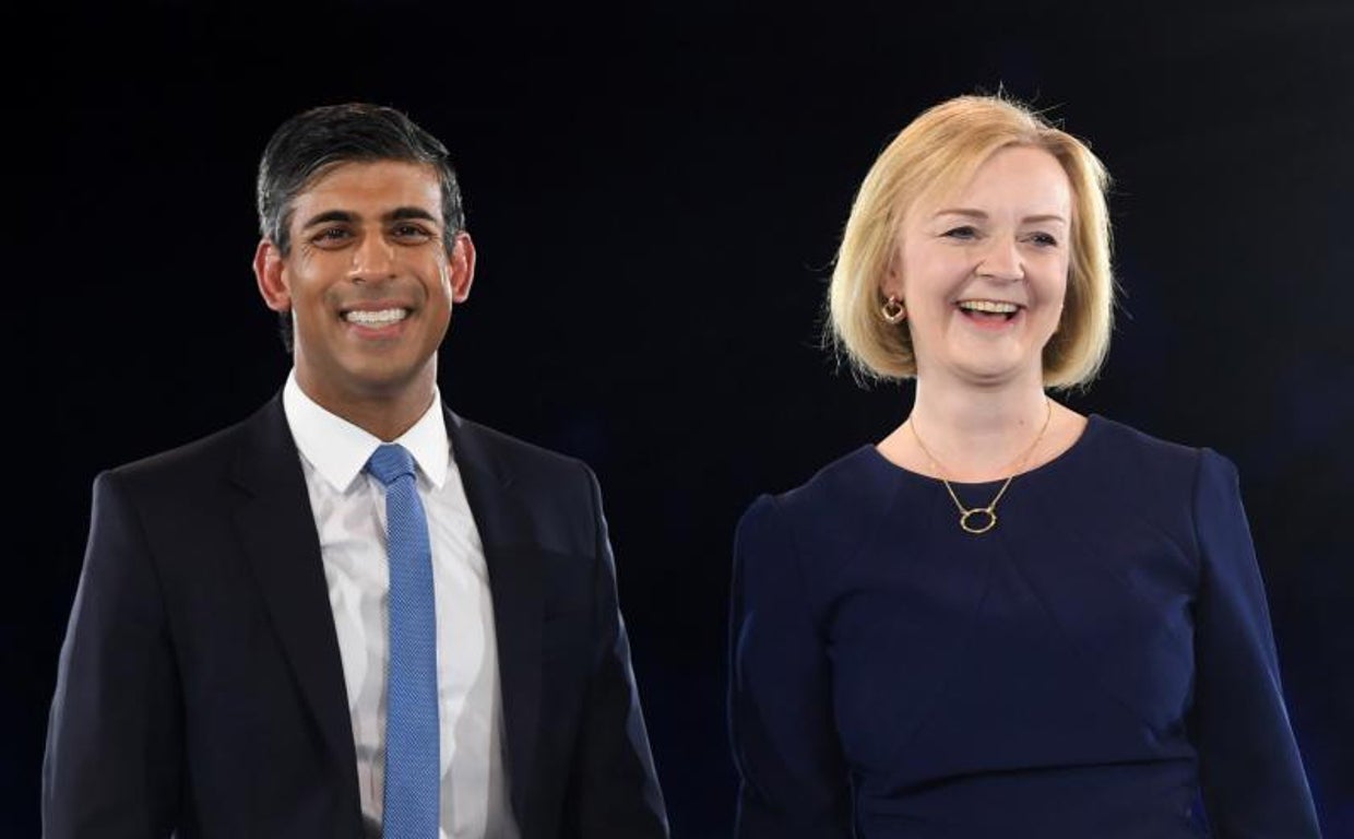 Rishi Sunak y Liz Truss