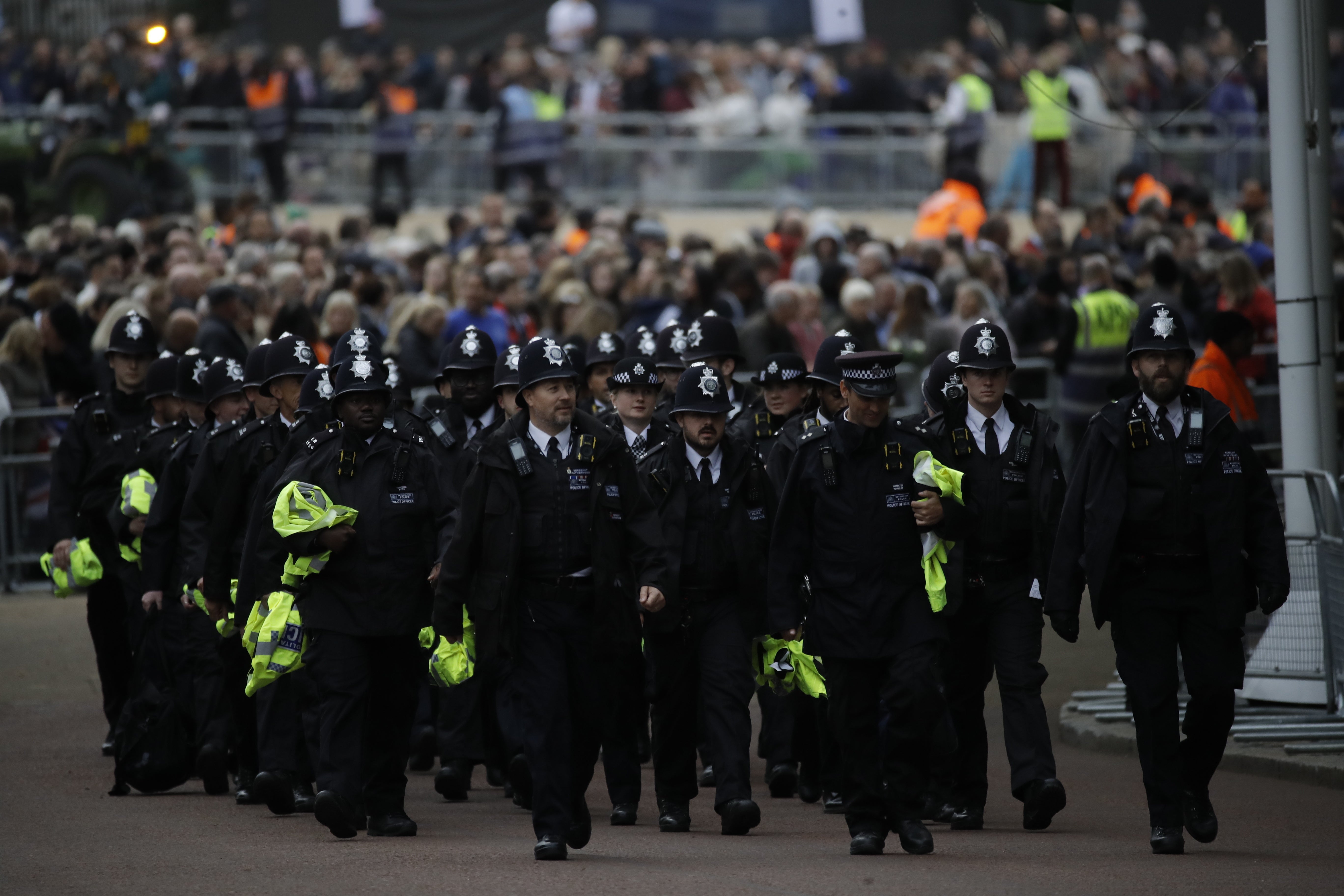 Gran despliegue policial en Londres, donde hoy se celebra el funeral de Estado de la Reina Isabel II