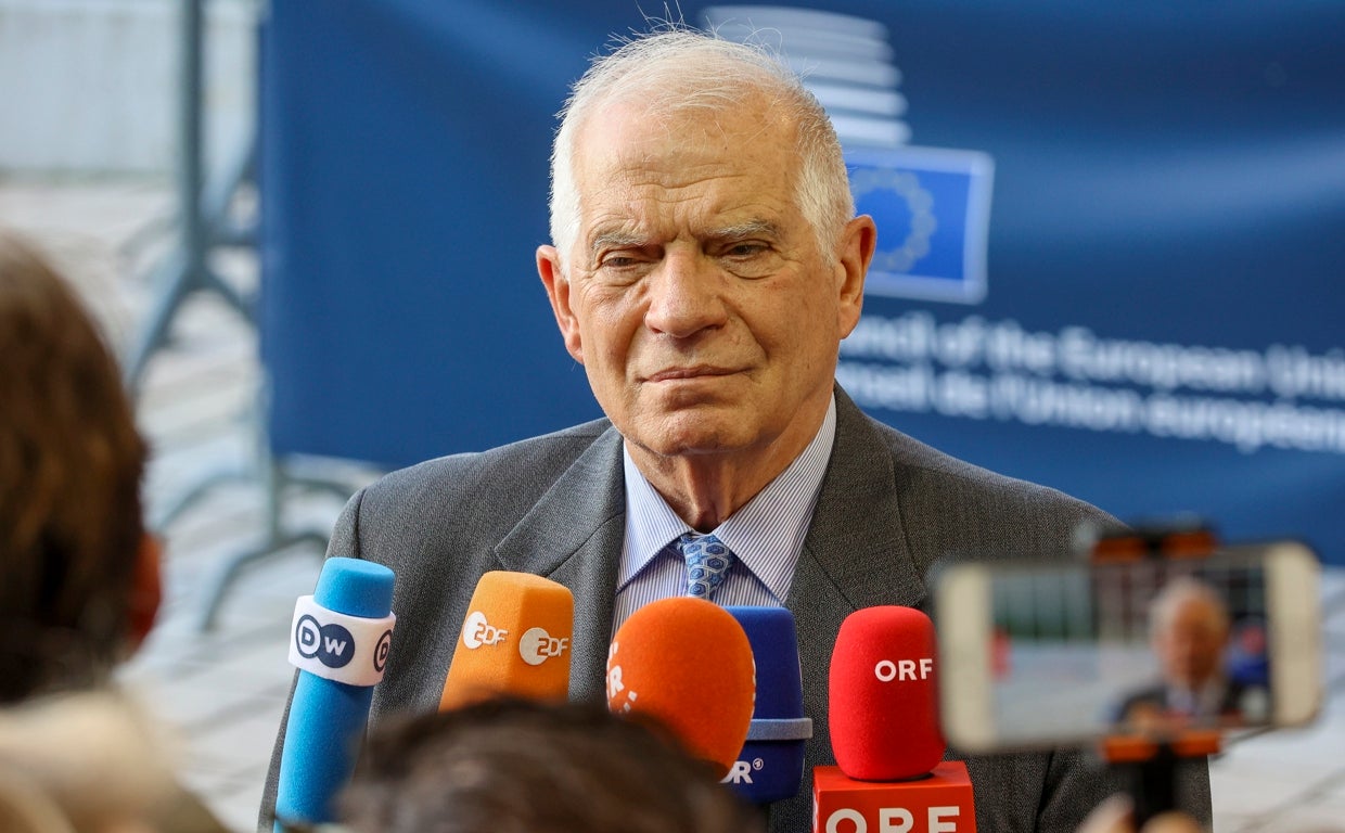 Josep Borrell tras el Consejo Europeo de Ministros de Asuntos Exteriores