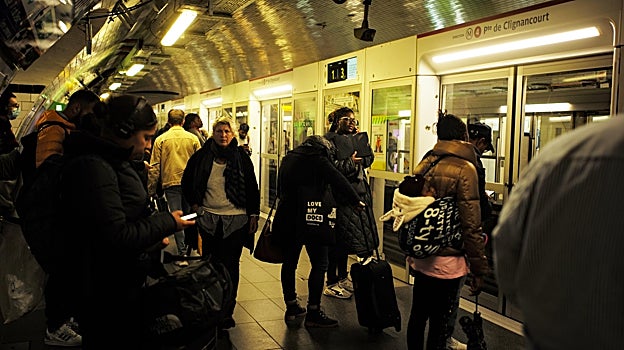 El metro de París este martes