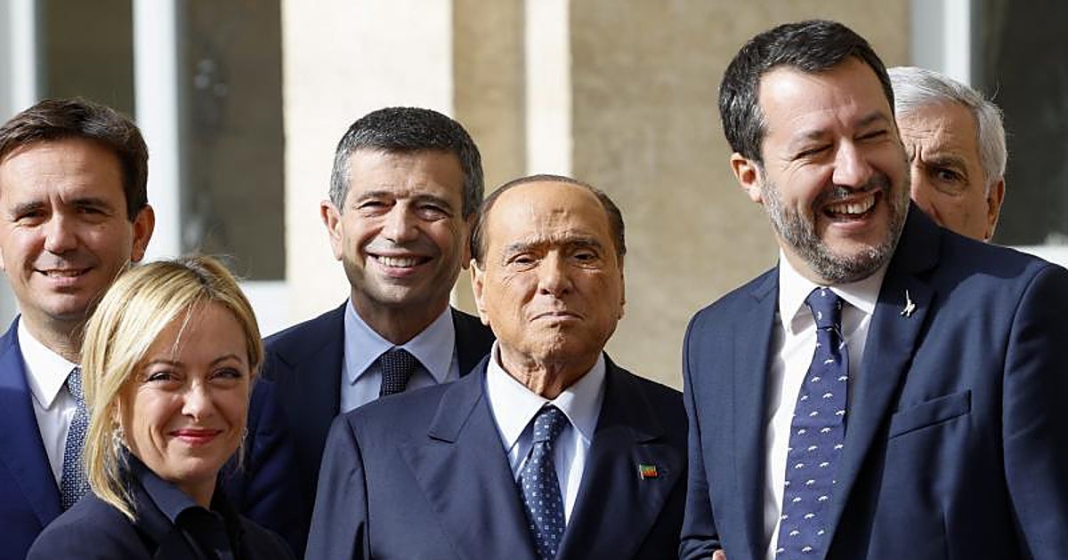 Los miembros de la coalición, tras ser recibidos por Mattarella