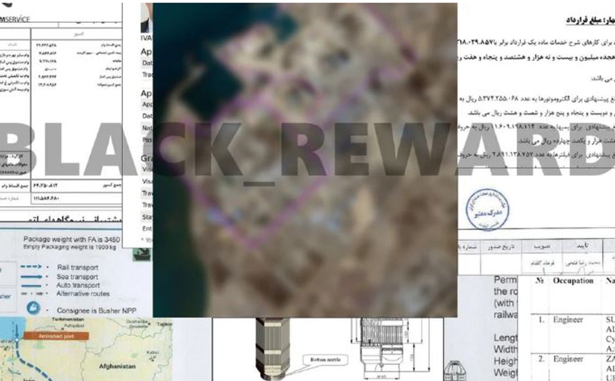 Imagen del hackeo y los documentos difundidos