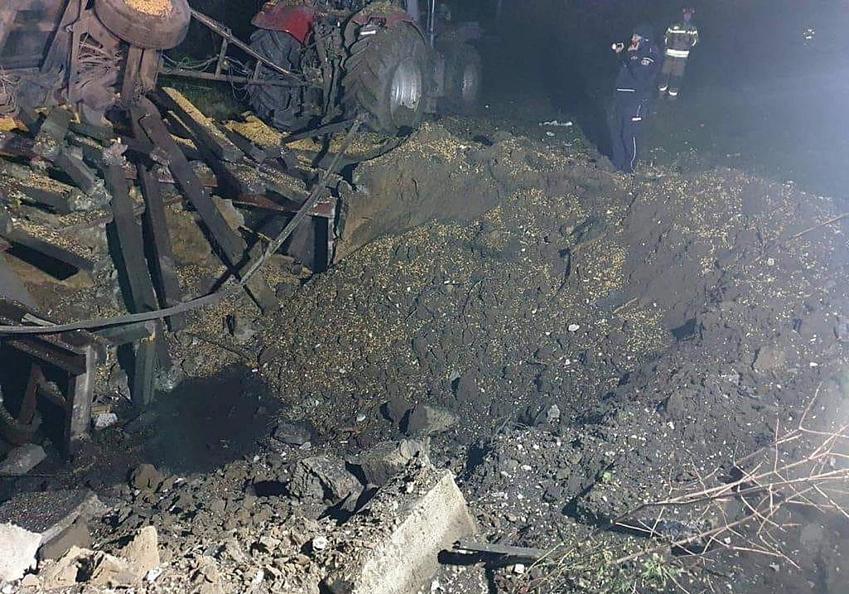 Lugar donde este martes impactaron dos misiles en territorio polaco