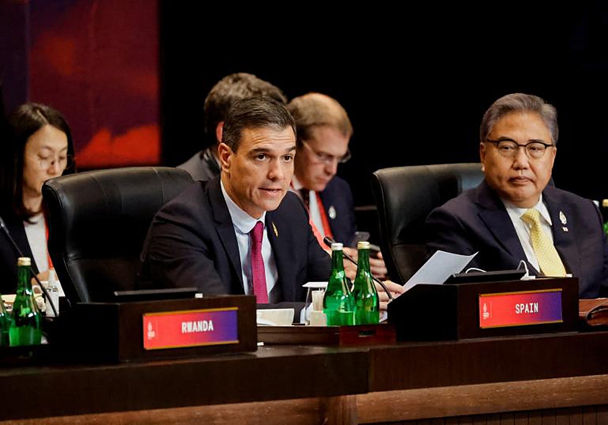 El presidente del Gobierno español, Pedro Sánchez, durante el G20