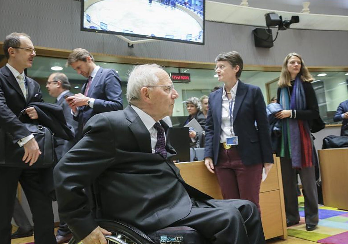Schauble, durante la reunión de ministros de Economía y Finanzas de la eurozona en 2017