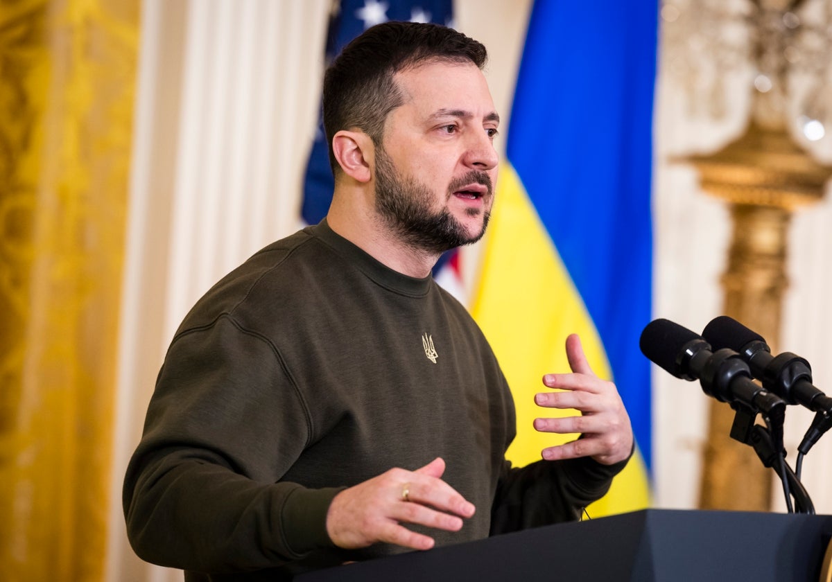 El presidente de Ucrania, Volodímir Zelenski, en su visita a Estados Unidos