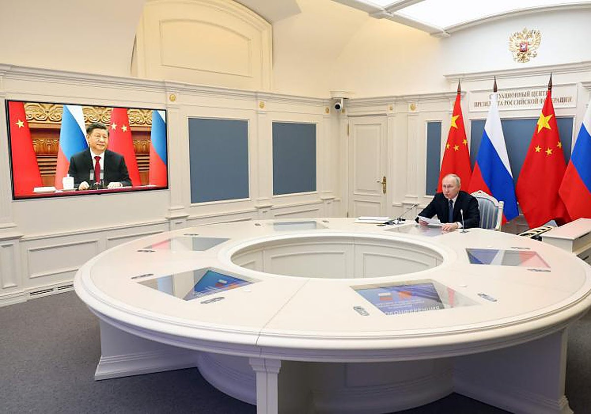 Viceoconferencia entre Putin y Xi Jinping