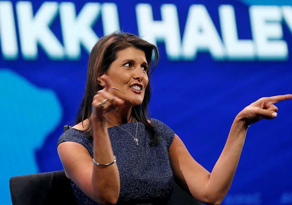 La política conservadora, en una conferencia en 2019