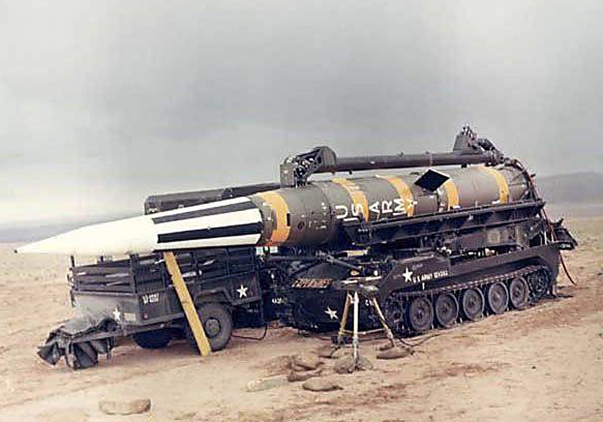 Un misil Pershing del Ejército de EE.UU.