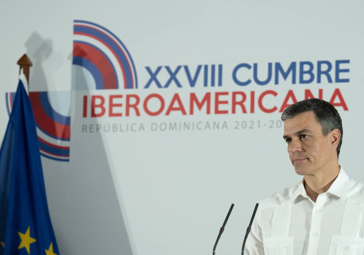 Pedro Sánchez durante la XXVIII Cumbre Iberoamericana