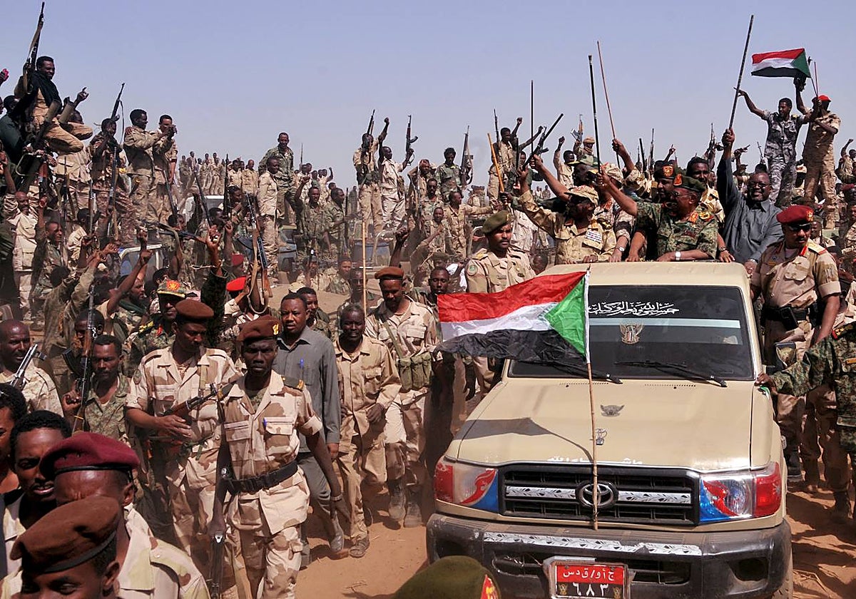 Rebeldes en la zona de Darfur, Sudán